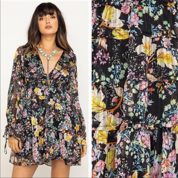 🆕 NWT Black Babydoll Balloon Sleeve Mini Dress S - Picture 10 of 13